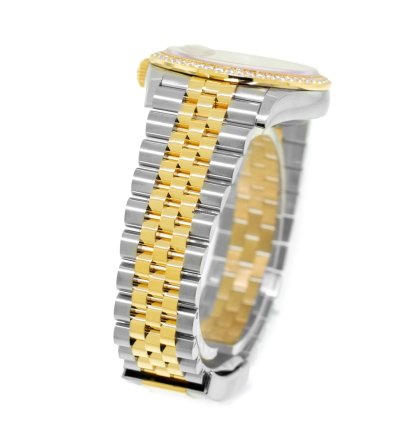 Rolex Datejust 36 36mm Yellow Gold Steel Mop Diamond Dial Diamond Bezel 126283