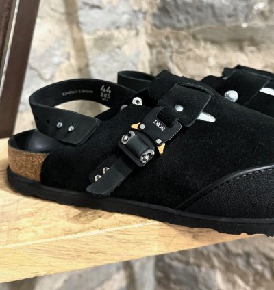 Dior Birkenstock 2022 Black Suede Tokio Mules Slippers