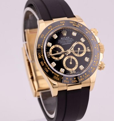 Rolex Daytona 116518ln Factory Black Diamond Dial 2022 Full Set