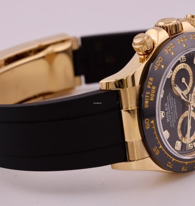 Rolex Daytona 116518ln Factory Black Diamond Dial 2022 Full Set