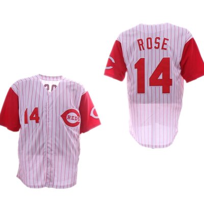 Cincinnati Reds Pete Rose White Throwback Jersey