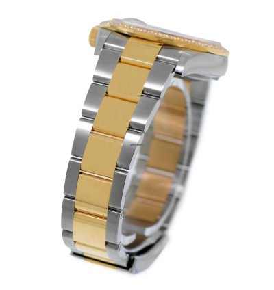 Rolex Datejust 36 36mm Yellow Gold Steel Olive Green Roman Dial Diamond Bezel 126283rbr