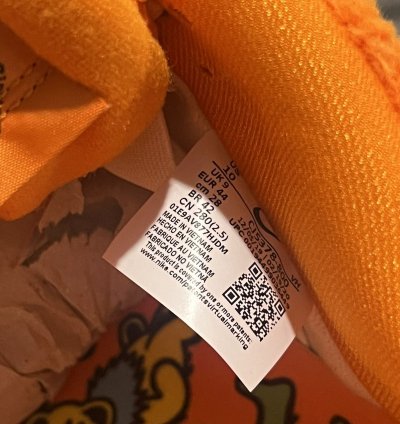 Orange Grateful Dead Dunks Friends And Family
