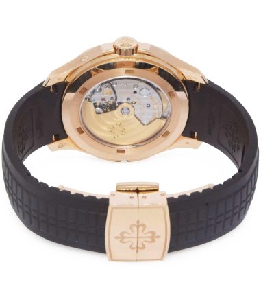 Patek Philippe Aquanaut 5164 Aquanaut Dual Time 18k Rose Gold Rubber Watch 5164r