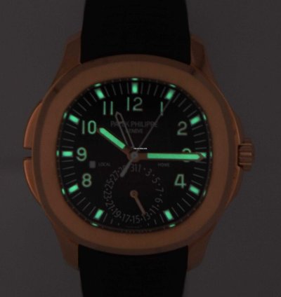 Patek Philippe Aquanaut 5164 Aquanaut Dual Time 18k Rose Gold Rubber Watch 5164r