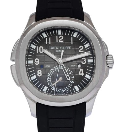 Patek Philippe Aquanaut 5164 Aquanaut Dual Time Steel Rubber Watch Box Papers 13 5164a