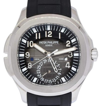 Patek Philippe Aquanaut 5164 Aquanaut Dual Time Steel Rubber Watch Box Papers 13 5164a