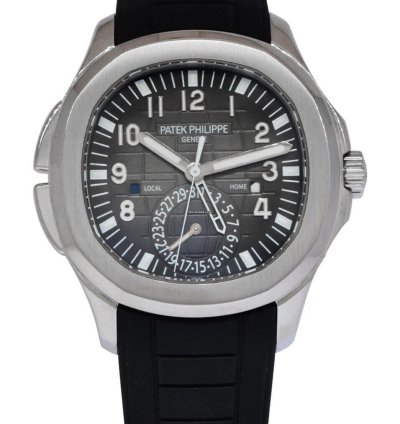 Patek Philippe Aquanaut 5164 Aquanaut Dual Time Steel Rubber Watch Box Papers 13 5164a
