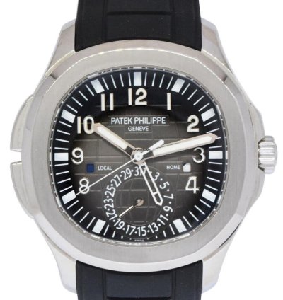 Patek Philippe Aquanaut 5164 Aquanaut Dual Time Steel Rubber Watch Box Papers 13 5164a