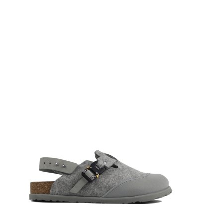 Dior Birkenstock Gray Wool Tokio Mule