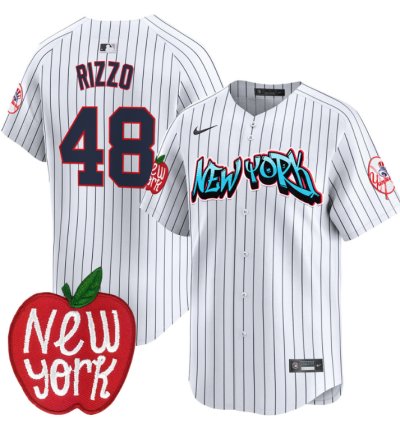 Anthony Rizzo Jersey 48 New York Yankees Apple Patch Vapor Premier Limited Stitched Pinstripe