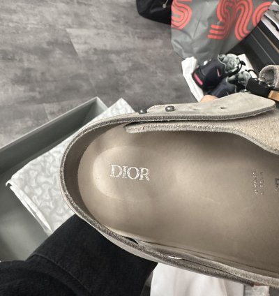 Dior Birkenstock Mule Tokio Grey Beige