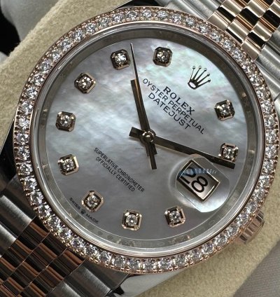 Rolex Datejust 36 Mop Diamond Dial Unworn