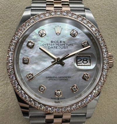 Rolex Datejust 36 Mop Diamond Dial Unworn