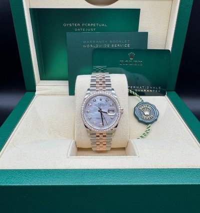 Rolex Datejust 36 Mop Diamond Dial Unworn