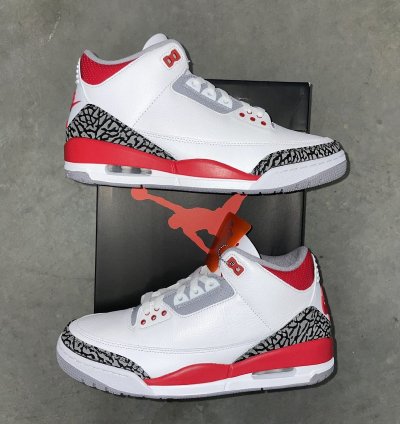 Size 10 - Nike Air Jordan 3 Retro Og Fire Red 2022 Ds New