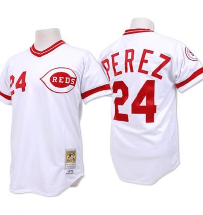 Cincinnati Reds Tony Perez White 1978 Throwback Pullover Jersey