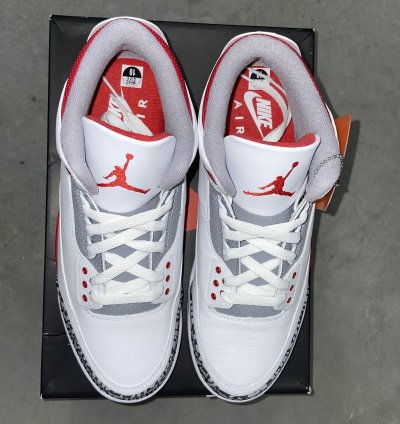 Size 10 - Nike Air Jordan 3 Retro Og Fire Red 2022 Ds New