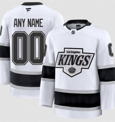 Mens Custom Los Angeles Kings Jersey Name Number 2025 Away White