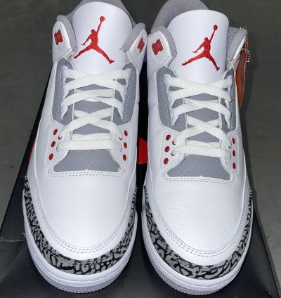 Size 10 - Nike Air Jordan 3 Retro Og Fire Red 2022 Ds New