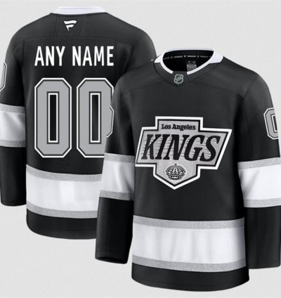 Mens Custom Los Angeles Kings Jersey Name Number 2025 Home Black