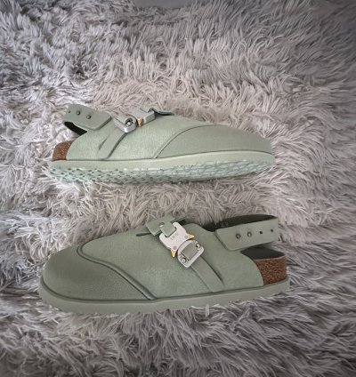 Dior Birkenstock Smooth Calf Slipper Water Green