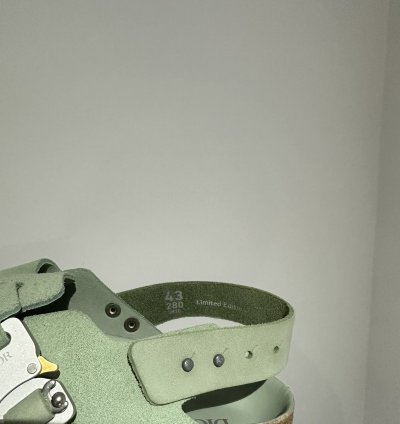 Dior Birkenstock Smooth Calf Slipper Water Green