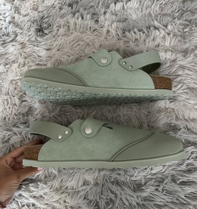 Dior Birkenstock Smooth Calf Slipper Water Green