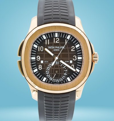 Patek Philippe Aquanaut 5164r Travel Time 18k Rose Gold Boxes Papers
