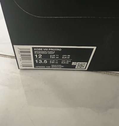 Size 12 - Nike Kobe 8 Protro Lakers Home Sneakers