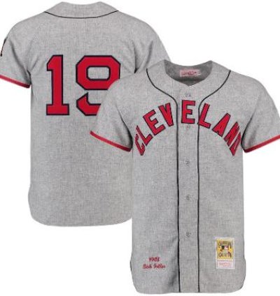 Cleveland Indians Bob Feller Gray 1948 Throwback Jersey