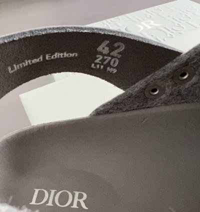 Dior Birkenstock Tokio Slipper Sandals Grey Felt