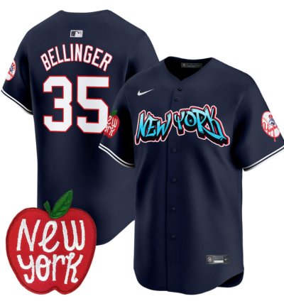 Cody Bellinger Jersey 35 New York Yankees Apple Patch Vapor Premier Limited Stitched Navy