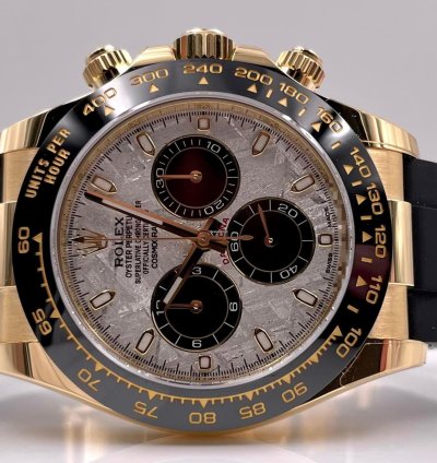 Rolex Daytona 116518ln Yellow Gold Oysterflex Meteorite Dial Unworn 2023
