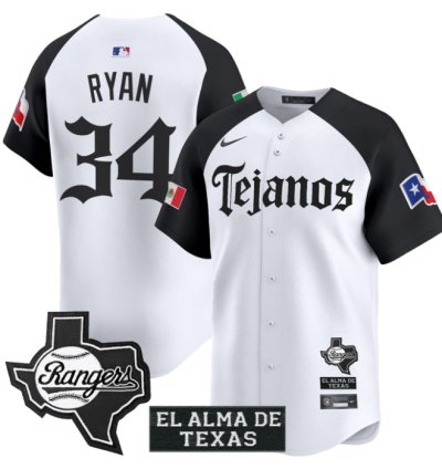Nolan Ryan Jersey 34 Texas Rangers Mexico Tejano Barrio Style Vapor Limited Stitched Alternate