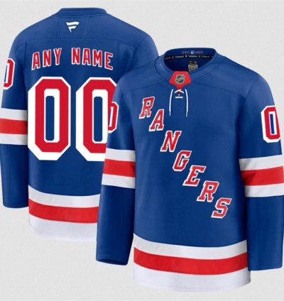 Mens Custom New York Rangers Jersey Name Number 2025 Home Royal