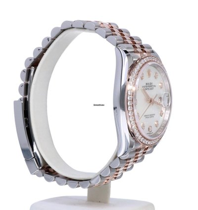 Rolex Datejust 36 Oyster Datejust Jubilee Rose Gold Steel Mop Pearl Diamonds 36 Mm Unworn 2023
