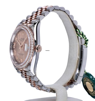 Rolex Datejust 36 Oyster Datejust Jubilee Rose Gold Steel Pink Roman Diamonds 36 Mm Unworn 2023