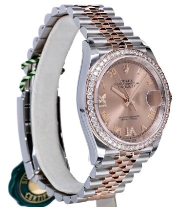 Rolex Datejust 36 Oyster Datejust Jubilee Rose Gold Steel Pink Roman Diamonds 36 Mm Unworn 2023
