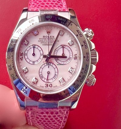 Rolex Daytona 116519 Daytona Beach-look Pink Perlmutt Dia Dial Box Papiere - -serie Service 2023