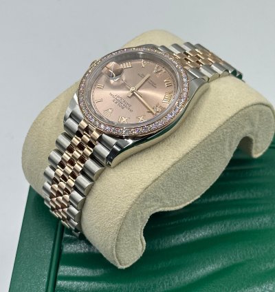 Rolex Datejust 36 Pink Rose Diamond Bezel Jubilee