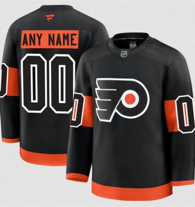 Mens Custom Philadelphia Flyers Jersey Name Number 2025 Alternate Black