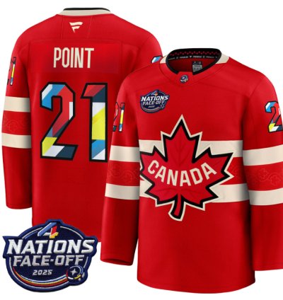 Mens Brayden Point Jersey 21 Canada 4 Nations Face-off 2025 V2 Stitched Red