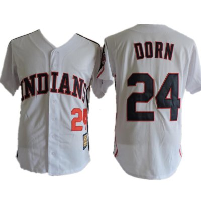 Cleveland Indians Roger Dorn White Throwback Jersey