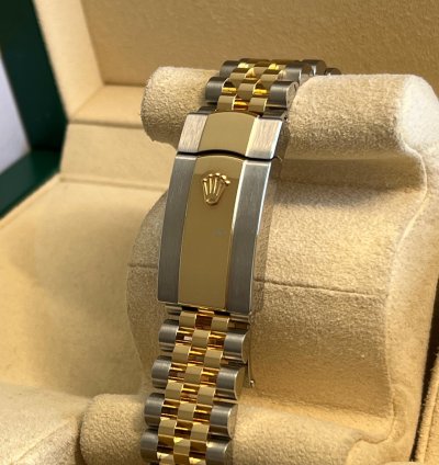 Rolex Datejust 36 Unworn Two Tone Yellow Gold Datejust 36mm Wimbledon Dial Diamond Bezel 126283rbr