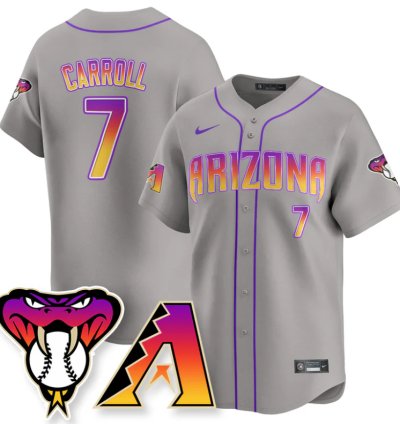 Corbin Carroll Jersey 7 Arizona Diamondbacks 2025 City Connect Concept Stitched Gray