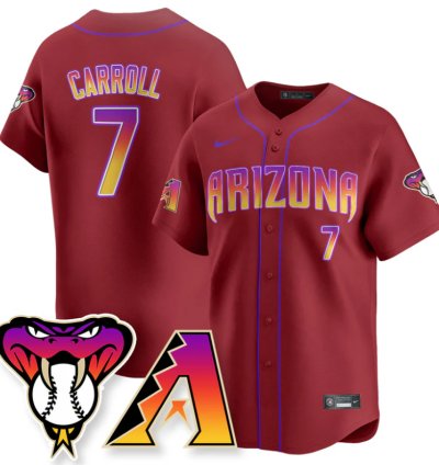 Corbin Carroll Jersey 7 Arizona Diamondbacks 2025 City Connect Concept Stitched Red