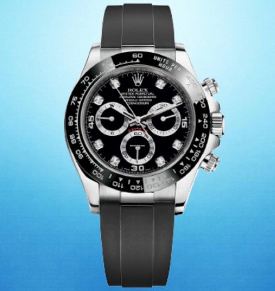Rolex Daytona 116519ln Daytona White Gold Diamond Oysterflex