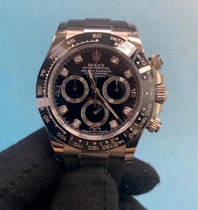 Rolex Daytona 116519ln Daytona White Gold Diamond Oysterflex