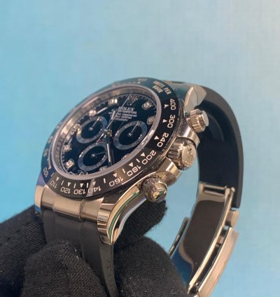 Rolex Daytona 116519ln Daytona White Gold Diamond Oysterflex